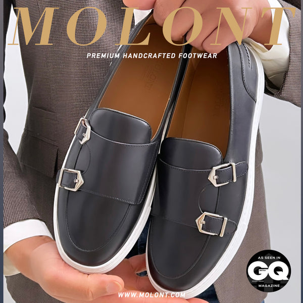 Molonts Monk Strap Slip-On Shoes: The Perfect Comfortable and Stylish Men's Wedding Shoe