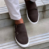 BROGUE MONK STRAP SNEAKER | BROWN