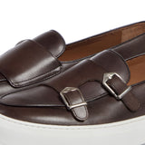 DOUBLE MONK STRAP SLIP ON SNEAKER | CAOBA BROWN