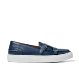 DOUBLE MONK STRAP SLIP ON SNEAKER | AZURE BLUE