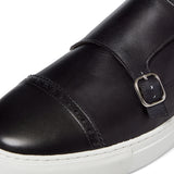 BROGUE MONK STRAP SNEAKER | BLACK