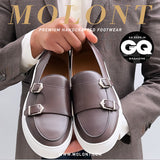 DOUBLE MONK STRAP SLIP ON SNEAKER | CAOBA BROWN